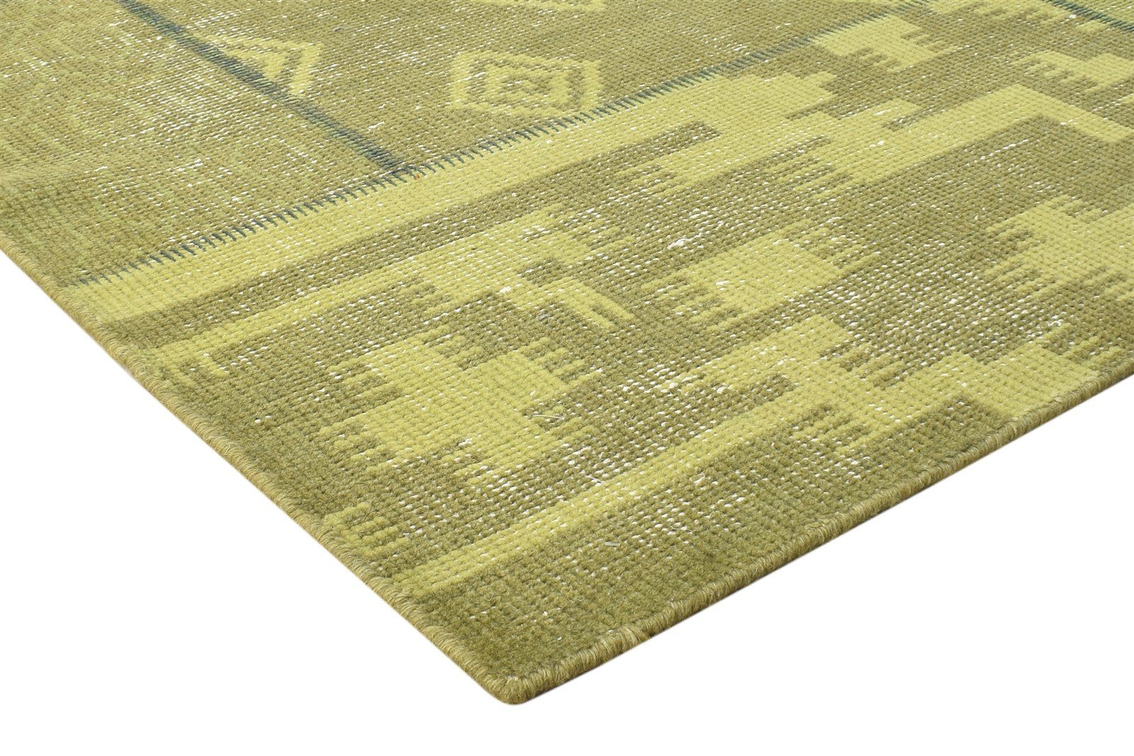 Wool Green Rug 4' X 7' Persian Hand Knotted Mughal Oriental Room Size Carpet 7864995250325