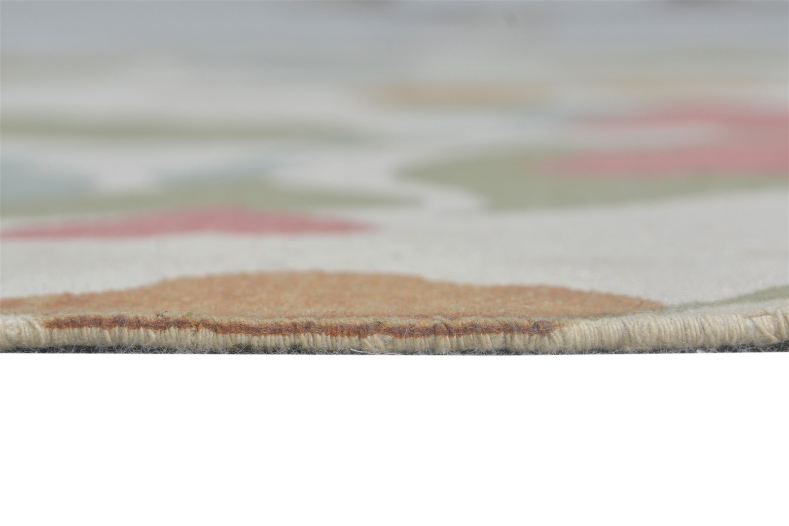 Wool Green Rug 5' X 7' Modern Dhurrie European Floral Room Size Carpet 7865190645909