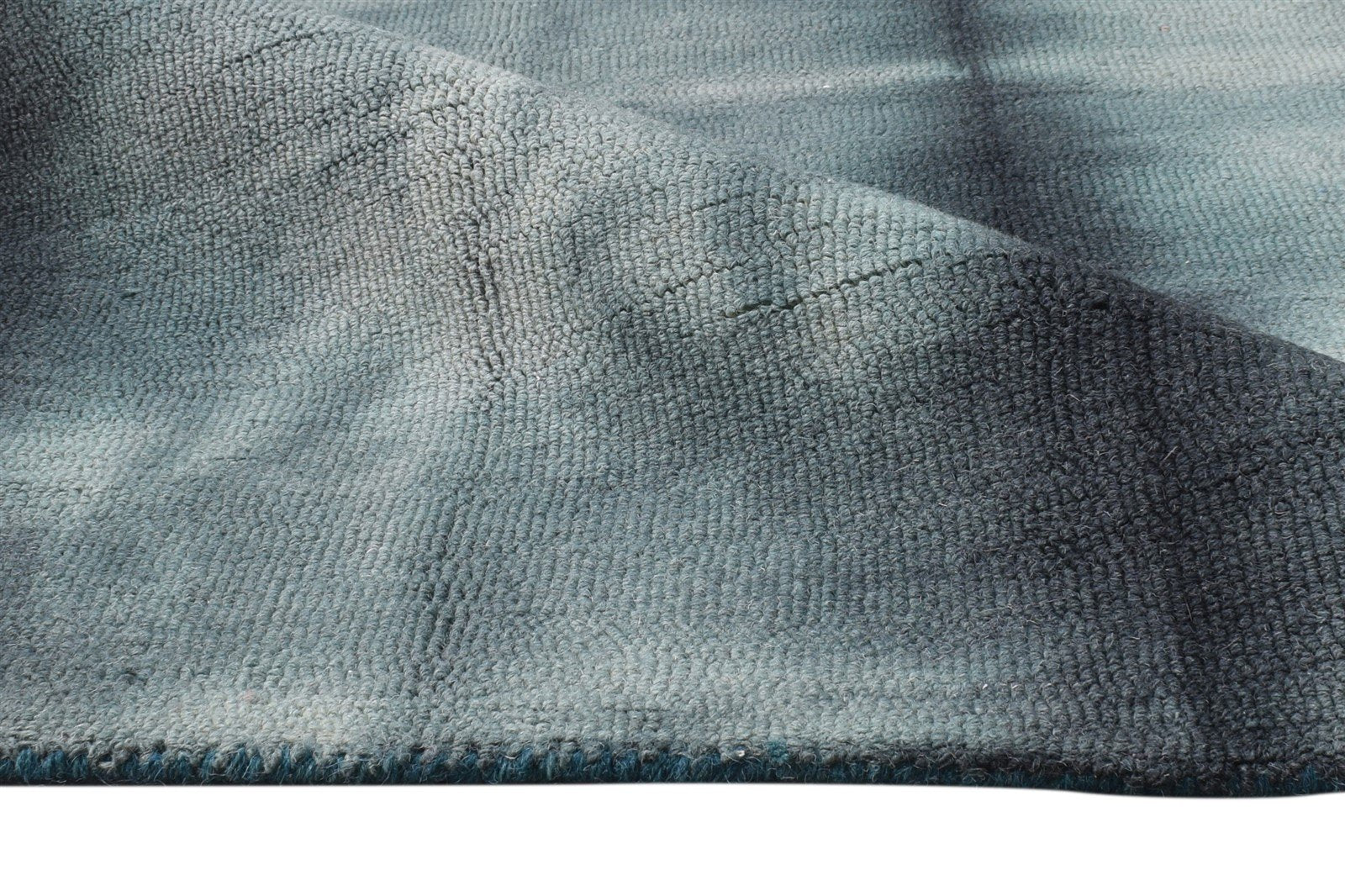 Wool Green Rug 5' X 8' Modern Hand Tufted Shibori Tie Dye Room Size Carpet 7865256444053