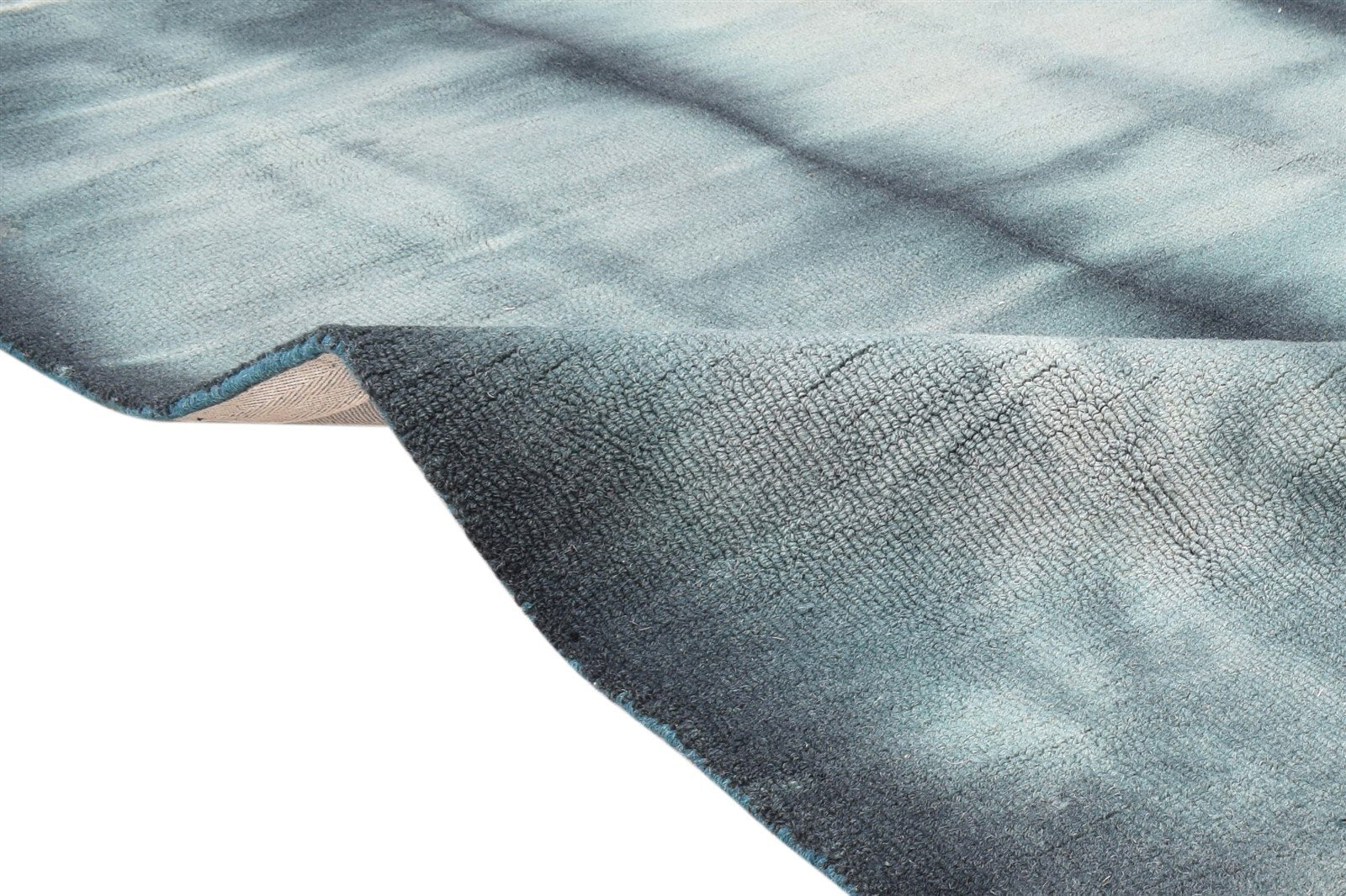 Wool Green Rug 5' X 8' Modern Hand Tufted Shibori Tie Dye Room Size Carpet 7865256444053