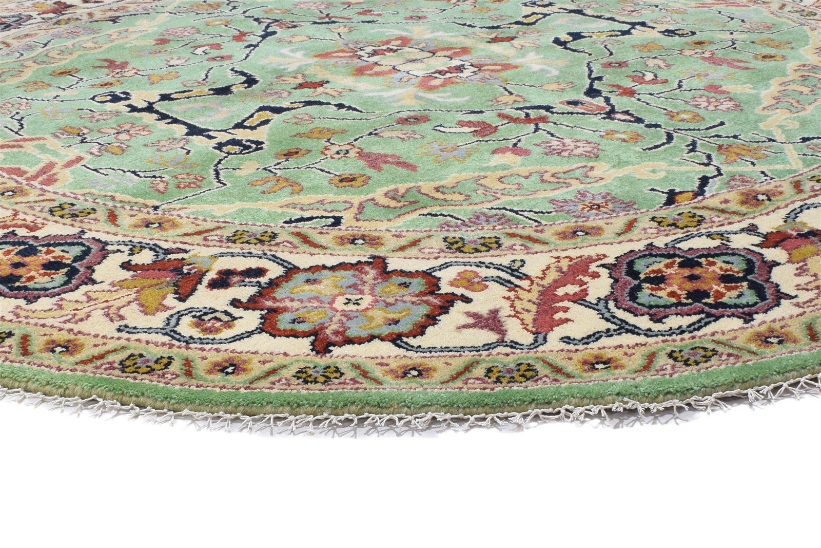 Wool Green Rug 8' X 8' Persian Hand Knotted Serapi Oriental Large Carpet 7864836456597