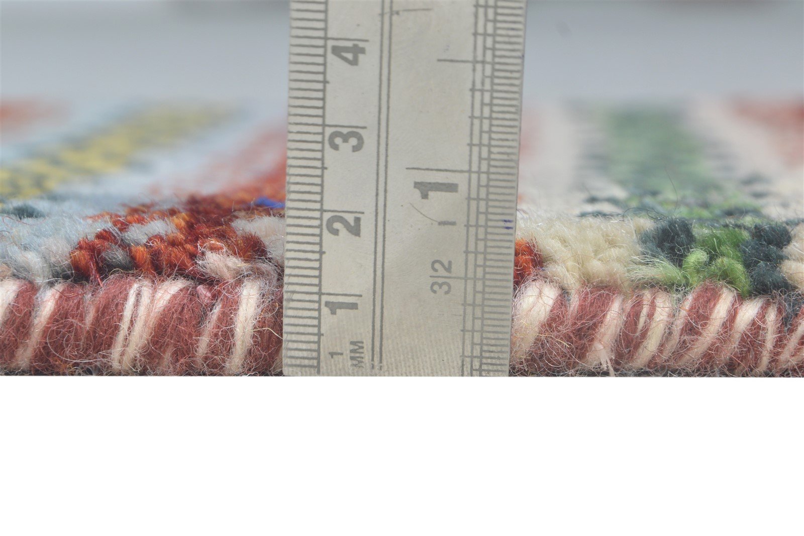 Wool Grey Rug 1' X 2' Southwestern Hand Knotted Gabbeh Striped Small Carpet 7865059573909