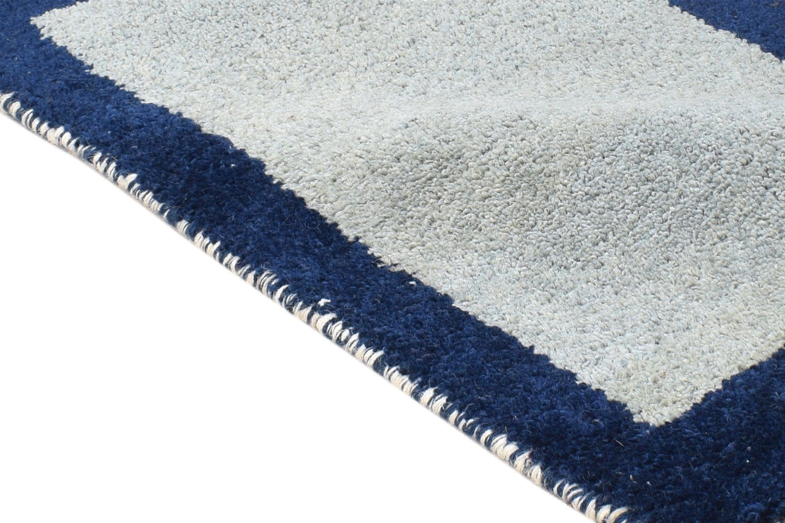 Wool Grey Rug 1' X 2' Tribal Hand Knotted Southwestern Bordered Small Carpet 7865184125077