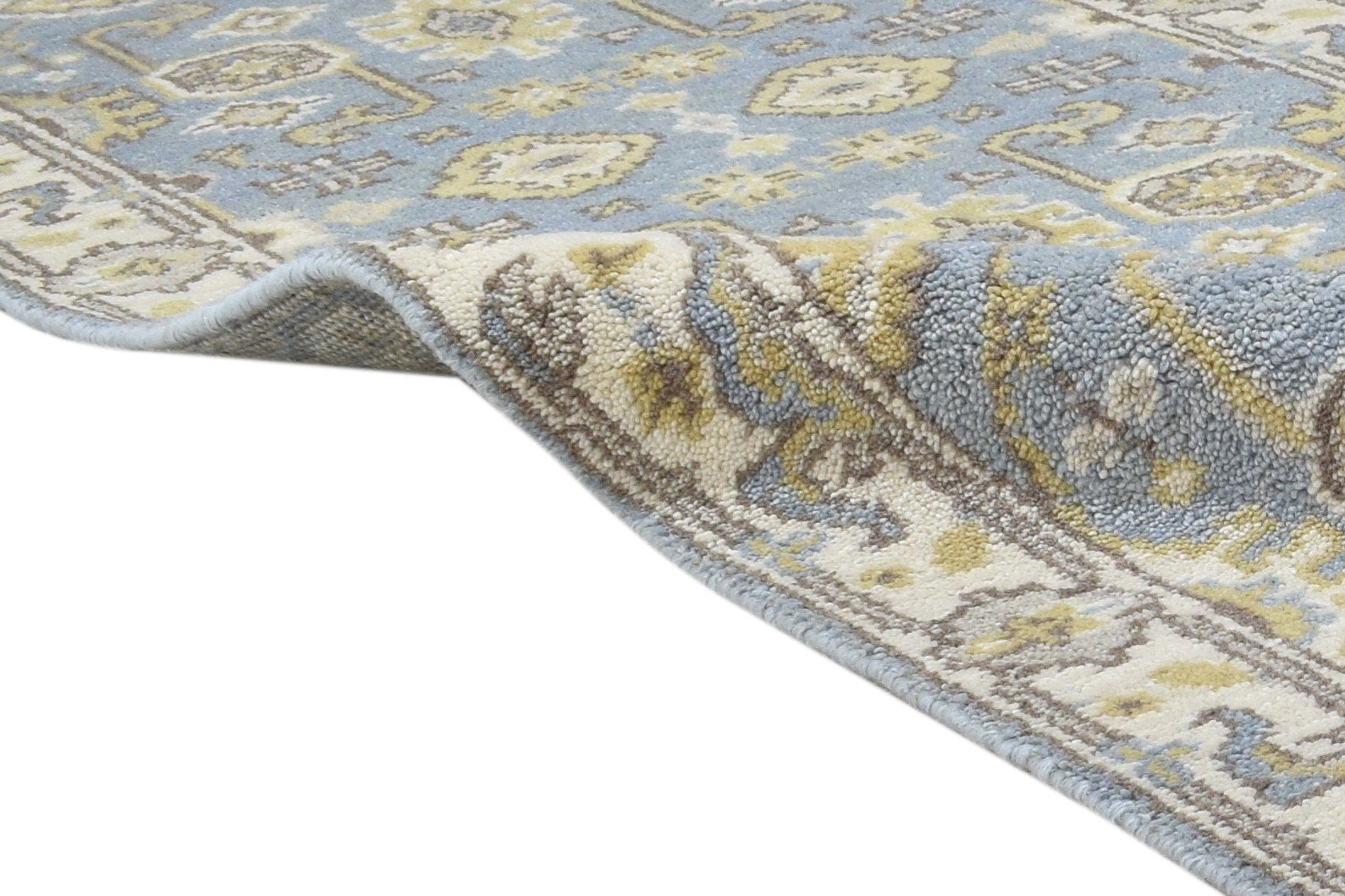Wool Grey Rug 2'6 X 10' Persian Hand Knotted Oushak Oriental Small Runner 7864829182101
