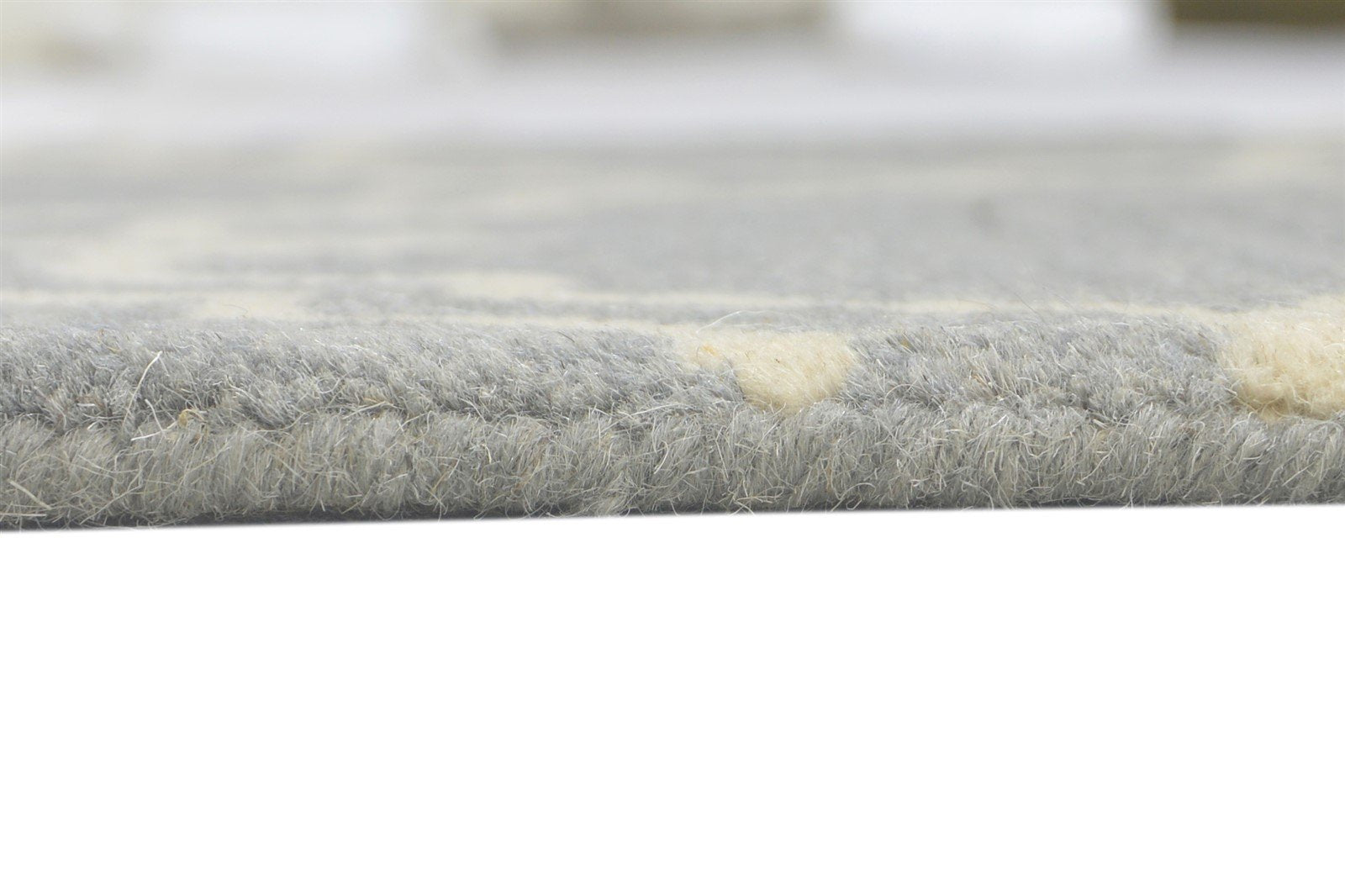 Wool Grey Rug 2' X 2' Modern Hand Tufted Moroccan Trellis 2'2"X2'2" Carpet 7860696678549