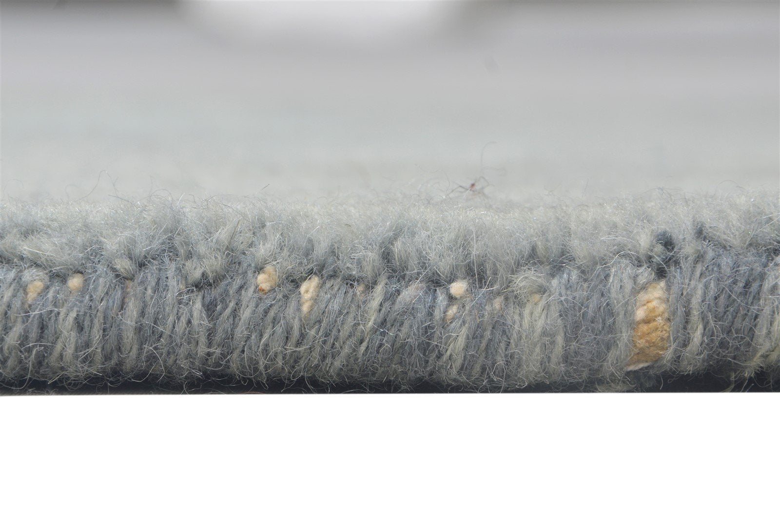 Wool Grey Rug 2' X 2' Modern Handloom Scandinavian Solid Small Carpet 7864129650837