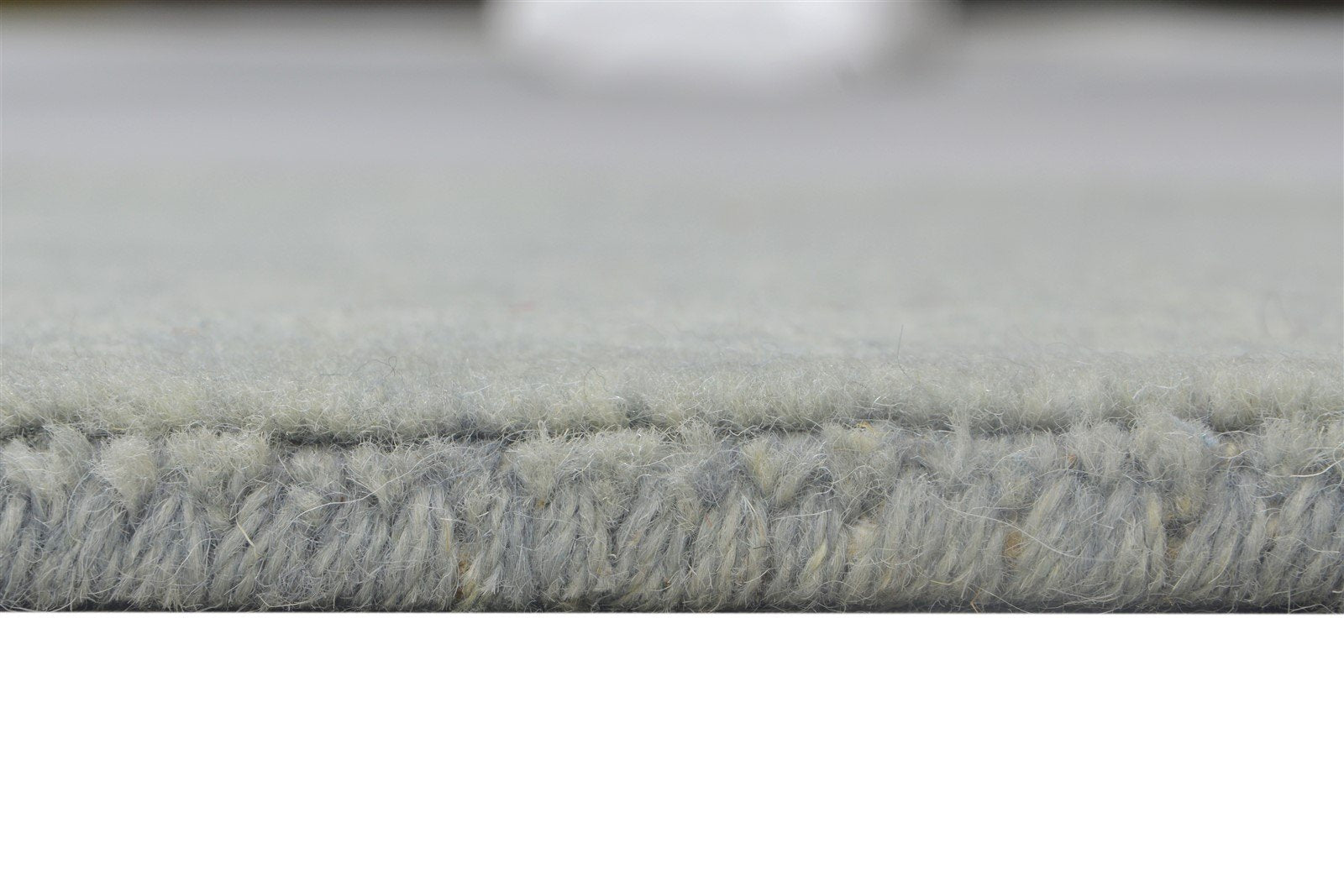 Wool Grey Rug 2' X 2' Modern Handloom Scandinavian Solid Small Carpet 7864126963861