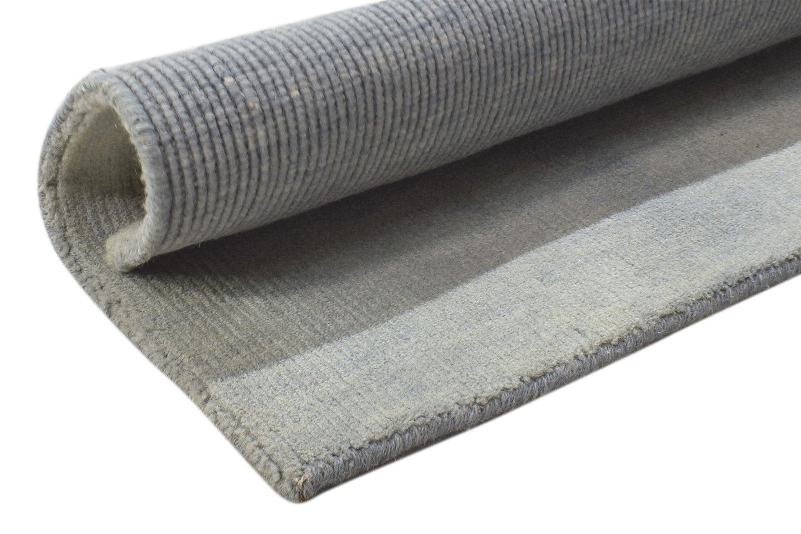 Wool Grey Rug 2' X 2' Modern Handloom Scandinavian Solid Small Carpet 7864126963861