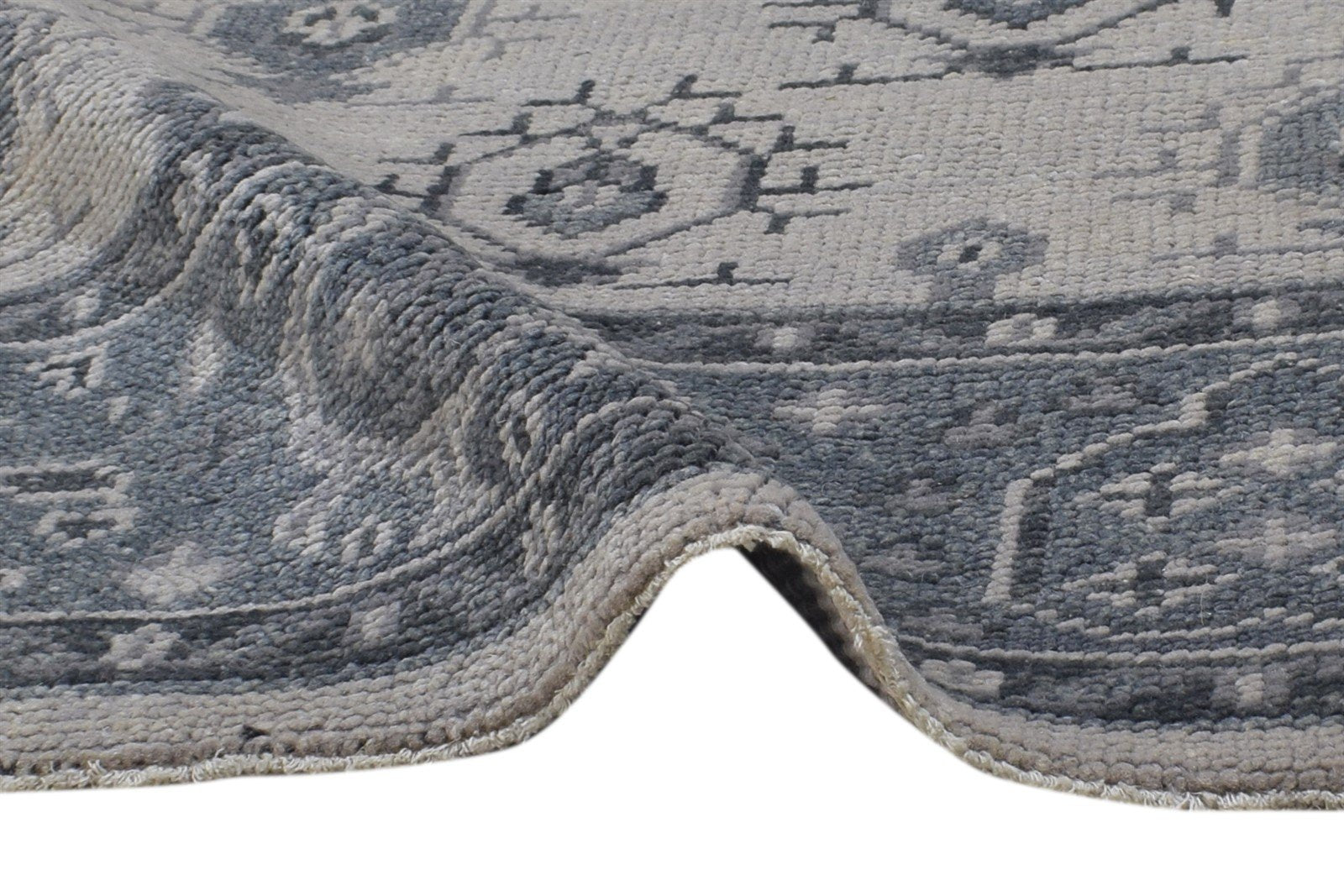 Wool Grey Rug 2' X 2' Persian Hand Knotted Bokhara Oriental Small Square 7864842354837