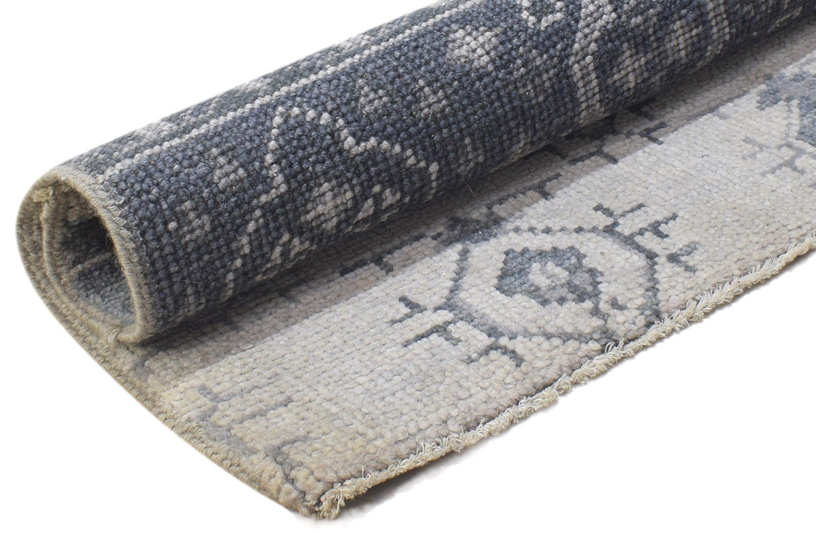 Wool Grey Rug 2' X 2' Persian Hand Knotted Bokhara Oriental Small Square 7864842354837