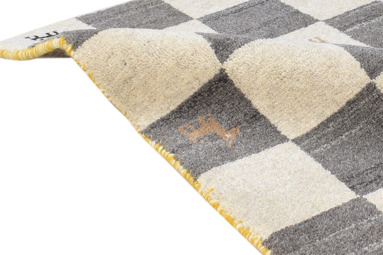 Marabel Wool Grey Rug 2' X 2' Southwestern Hand Knotted Gabbeh Tribal 7865101189269