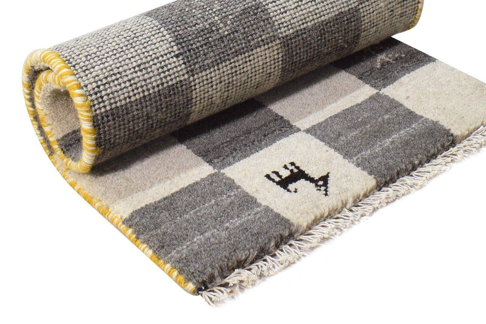 Marabel Wool Grey Rug 2' X 2' Southwestern Hand Knotted Gabbeh Tribal 7865101189269