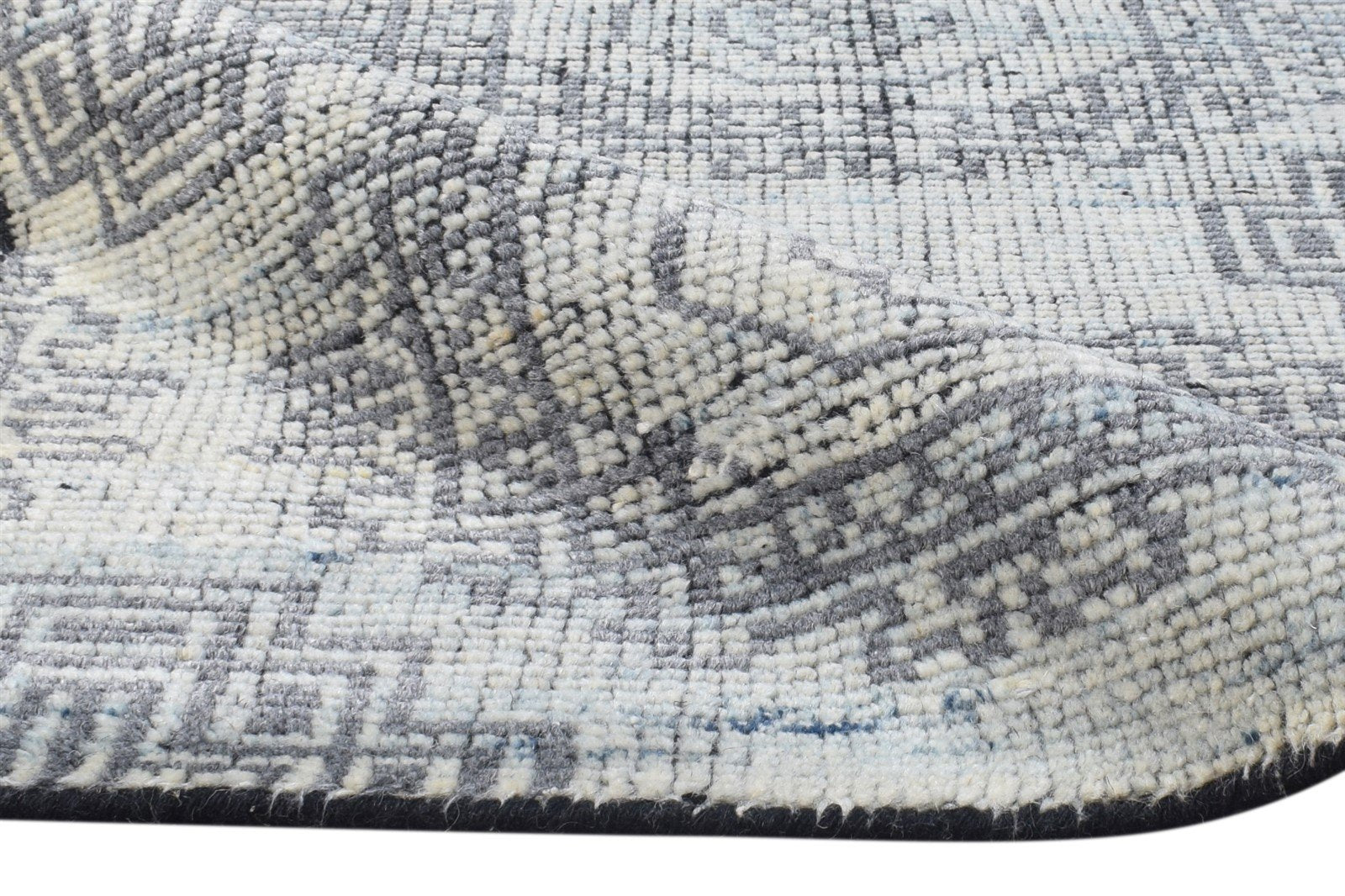 Wool Grey Rug 2' X 3' Modern Hand Knotted Scandinavian Nordic Small Carpet 7865122947221