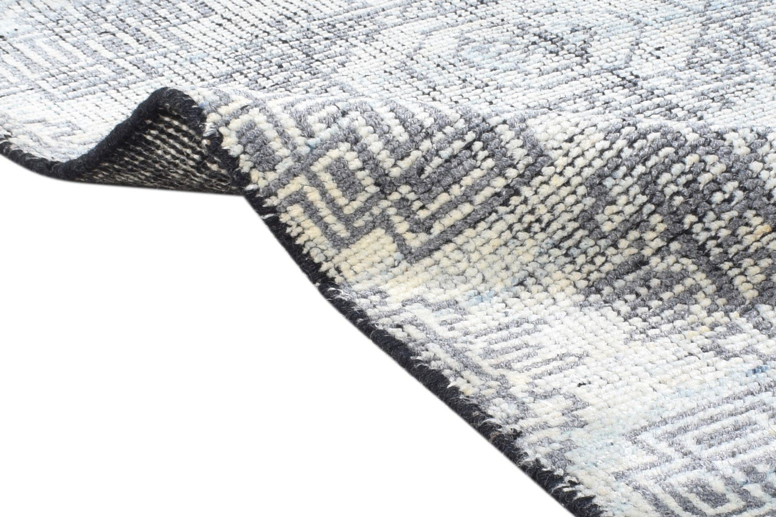 Wool Grey Rug 2' X 3' Modern Hand Knotted Scandinavian Nordic Small Carpet 7865122947221