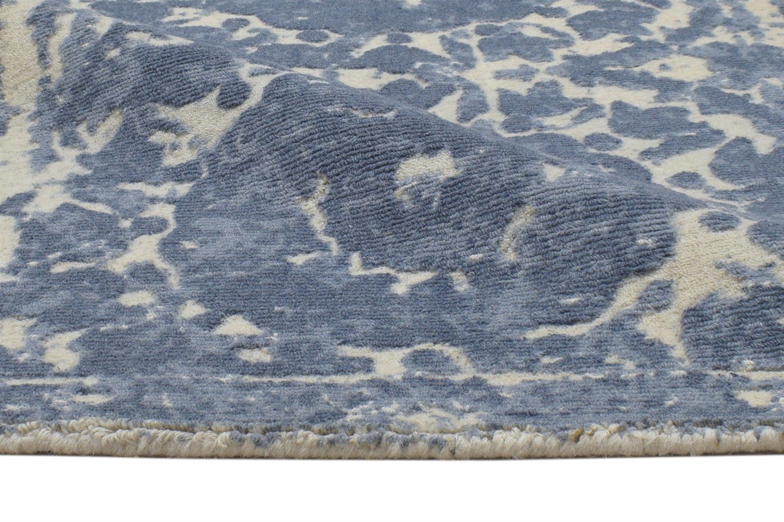 Wool Grey Rug 2' X 3' Modern Hand Tufted Moroccan Floral Small Carpet 7864823152789