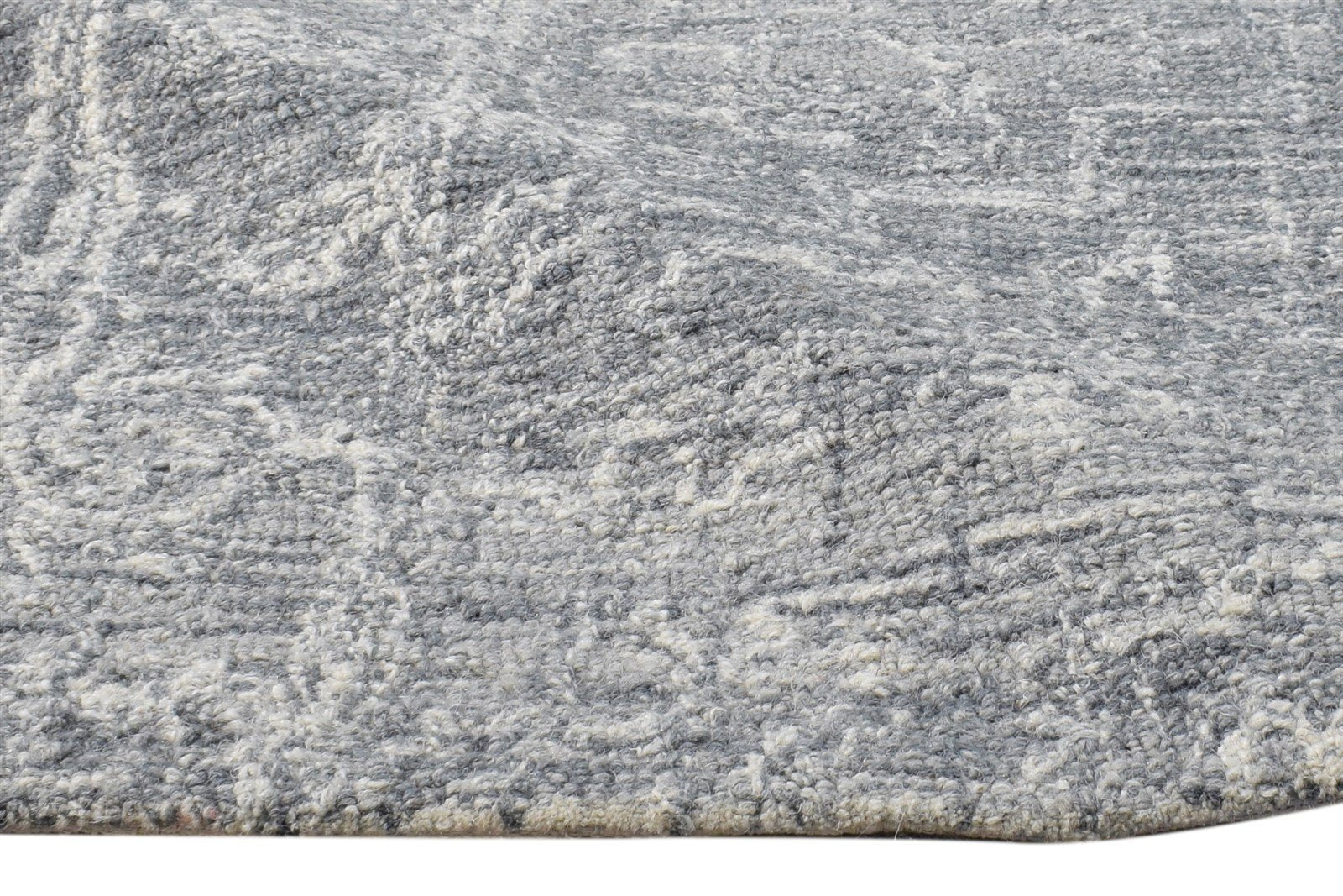 Wool Grey Rug 2' X 3' Modern Hand Tufted Scandinavian Nordic Small Carpet 7865180192917
