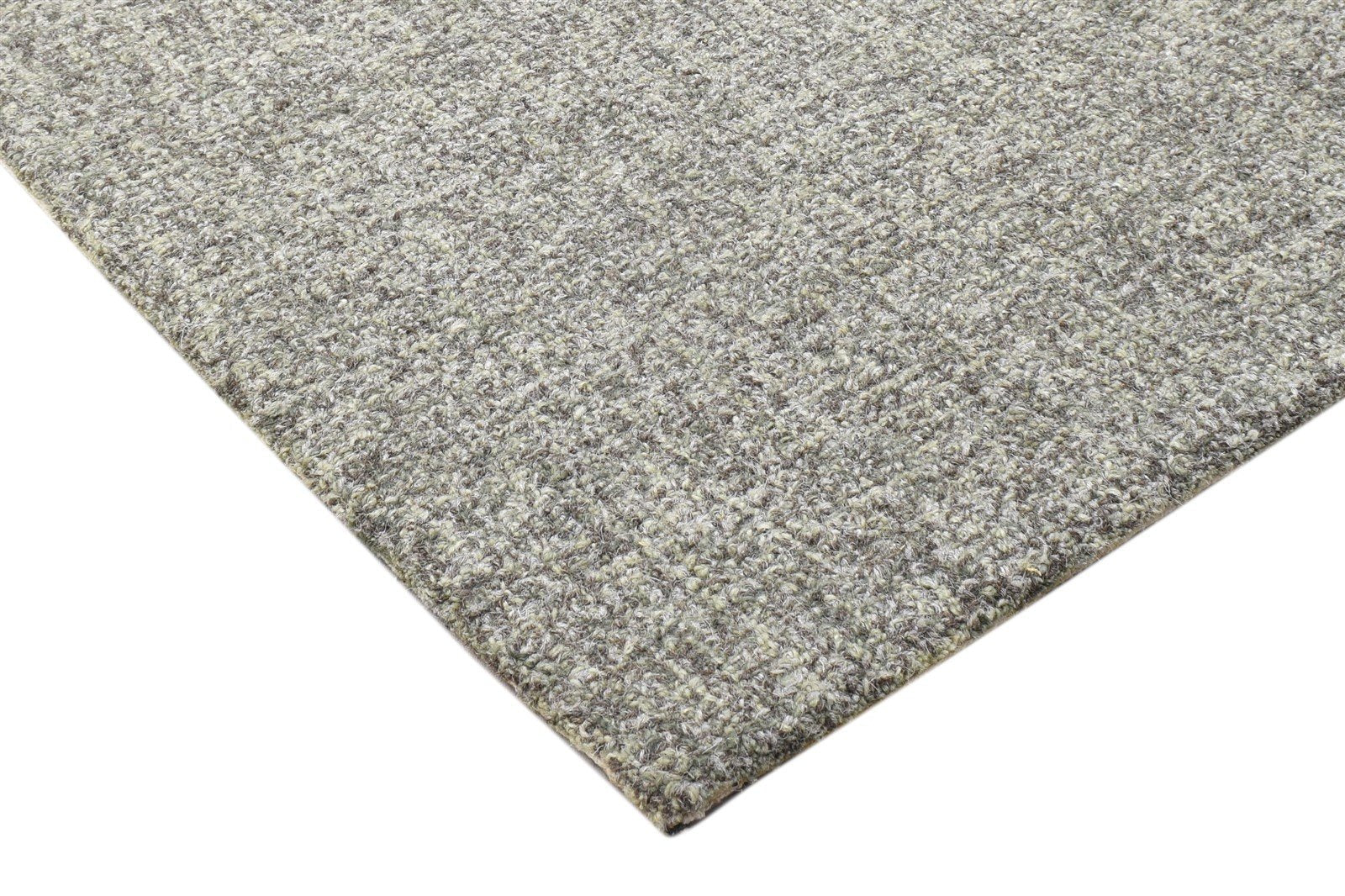 Wool Grey Rug 2' X 3' Modern Hand Tufted Scandinavian Solid Small Carpet 7864136958101