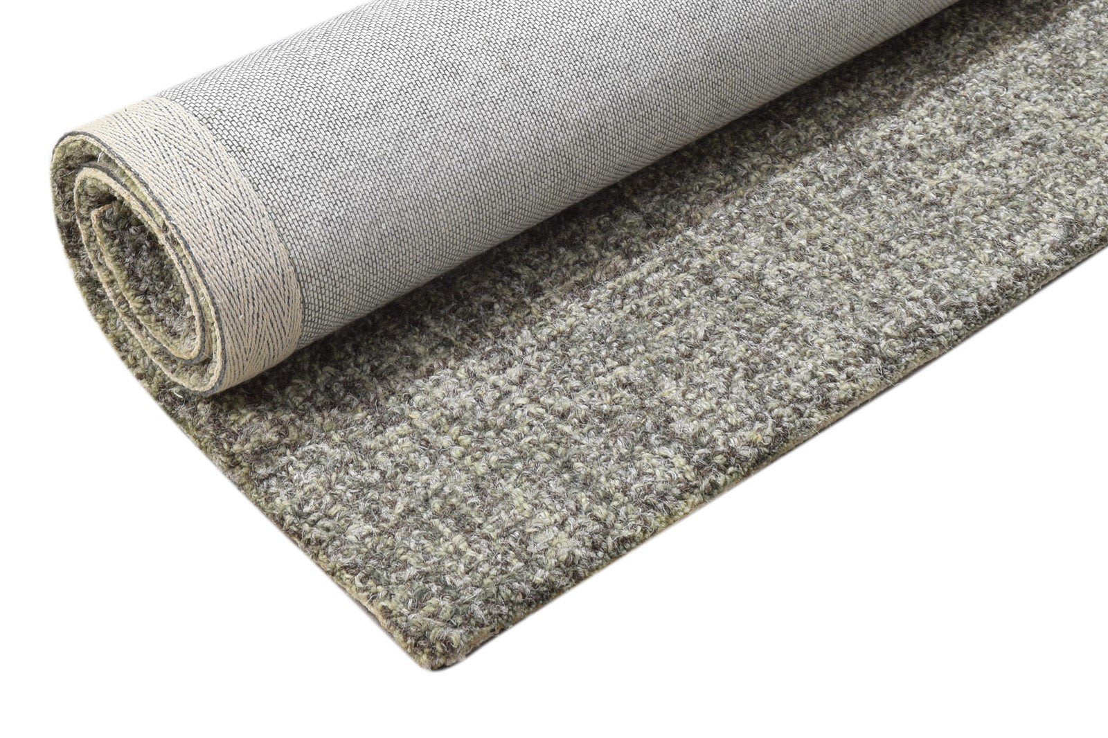 Wool Grey Rug 2' X 3' Modern Hand Tufted Scandinavian Solid Small Carpet 7864136958101