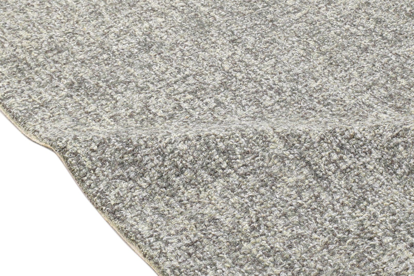 Wool Grey Rug 2' X 3' Modern Hand Tufted Scandinavian Solid Small Carpet 7864140464277