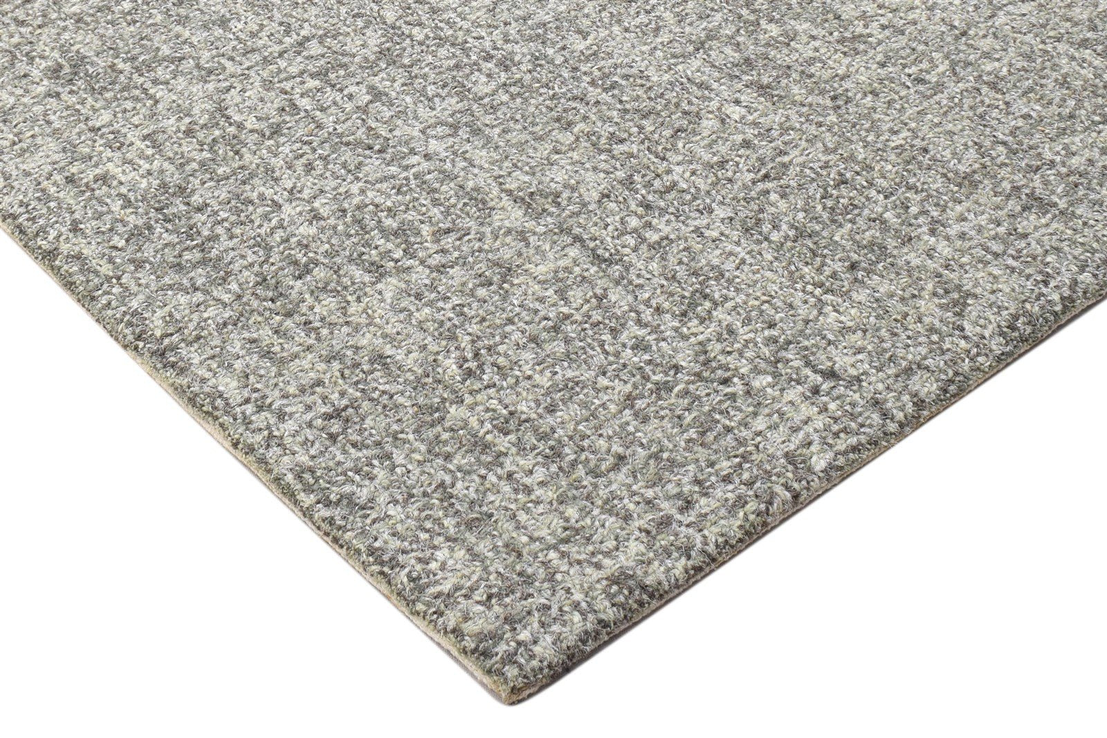 Wool Grey Rug 2' X 3' Modern Hand Tufted Scandinavian Solid Small Carpet 7864140464277