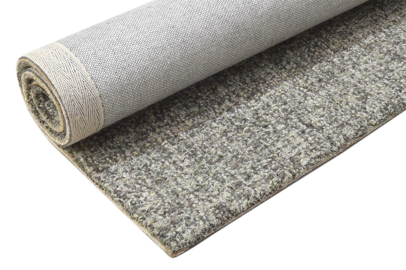 Wool Grey Rug 2' X 3' Modern Hand Tufted Scandinavian Solid Small Carpet 7864140464277