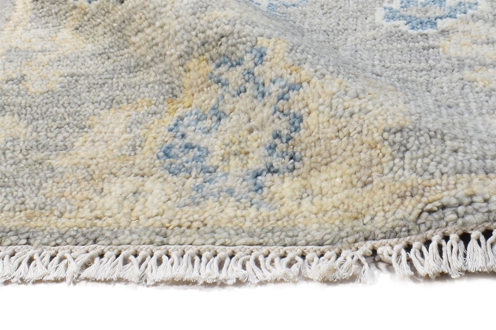 Wool Grey Rug 2' X 3' Persian Hand Knotted Oushak Oriental Small Carpet 7865016189077