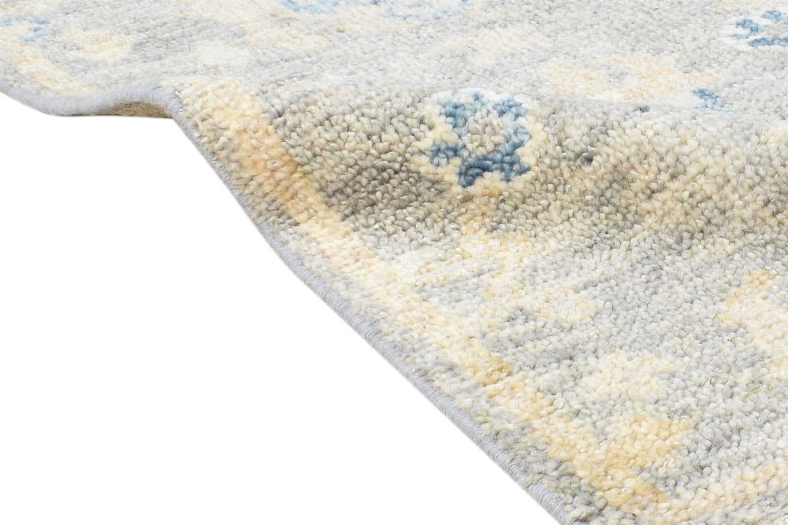 Wool Grey Rug 2' X 3' Persian Hand Knotted Oushak Oriental Small Carpet 7865016189077