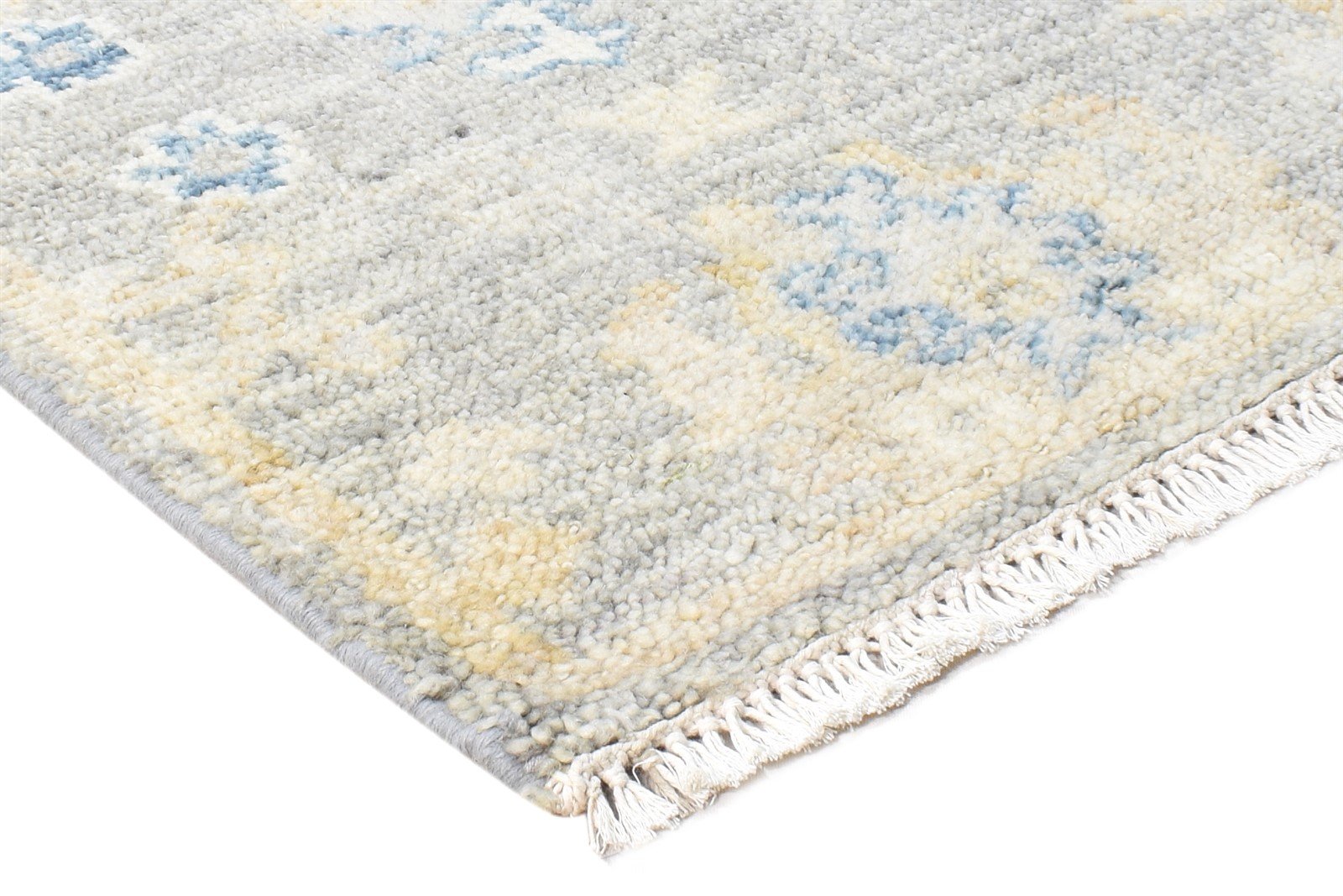 Wool Grey Rug 2' X 3' Persian Hand Knotted Oushak Oriental Small Carpet 7865016189077