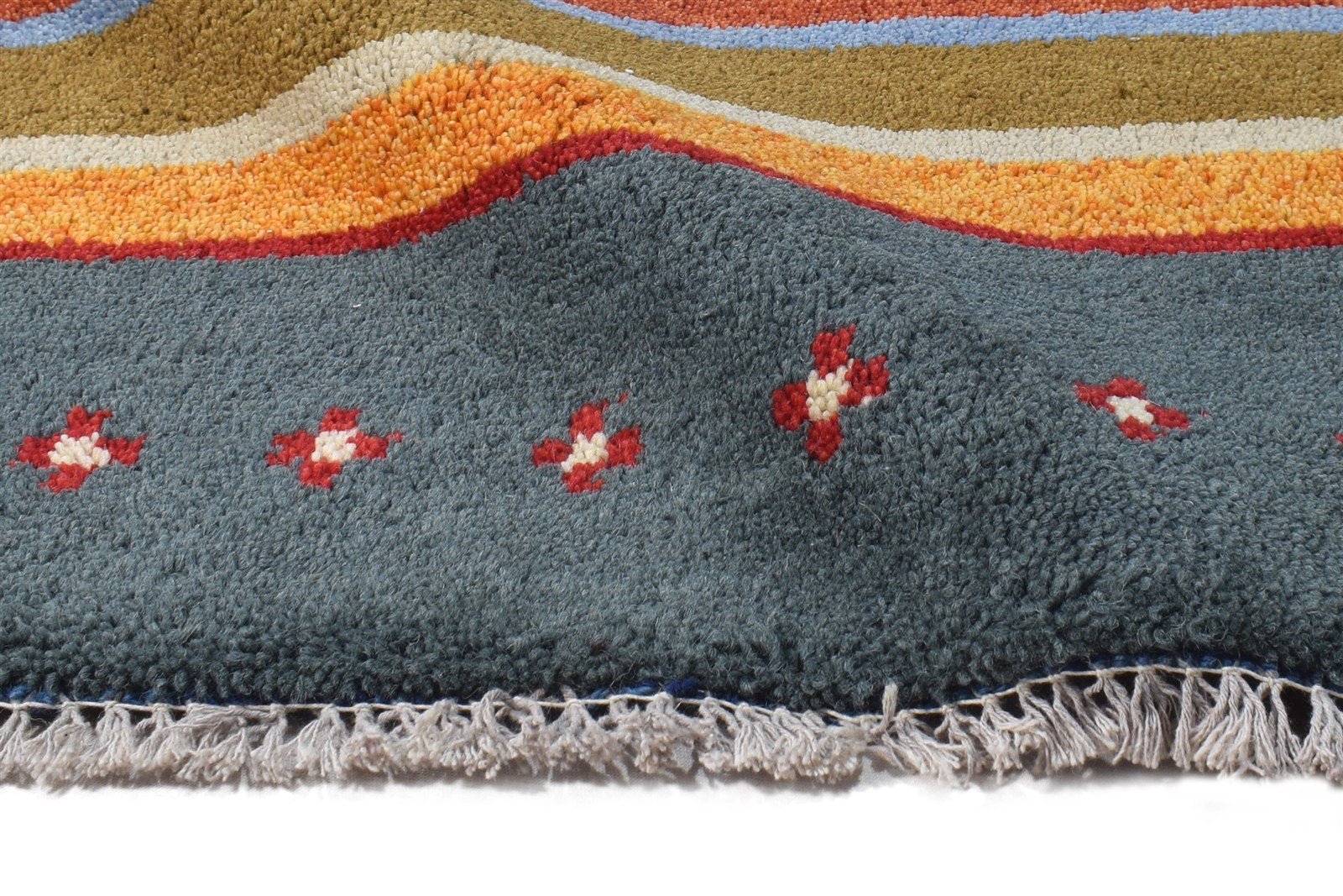 Wool Grey Rug 2' X 3' Southwestern Hand Knotted American Tribal Small Carpet 7865052430485