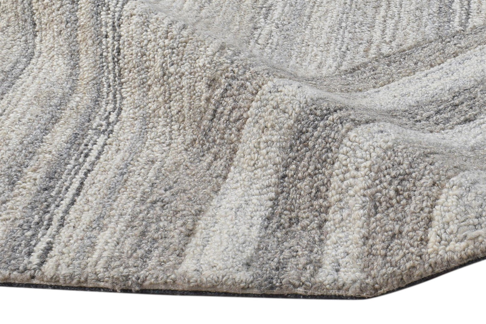 Wool Grey Rug 2' X 4' Modern Hand Tufted Scandinavian Nordic Small Carpet 7865079333013