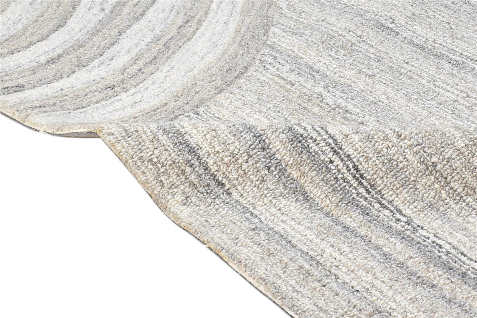 Wool Grey Rug 2' X 4' Modern Hand Tufted Scandinavian Nordic Small Carpet 7865079333013