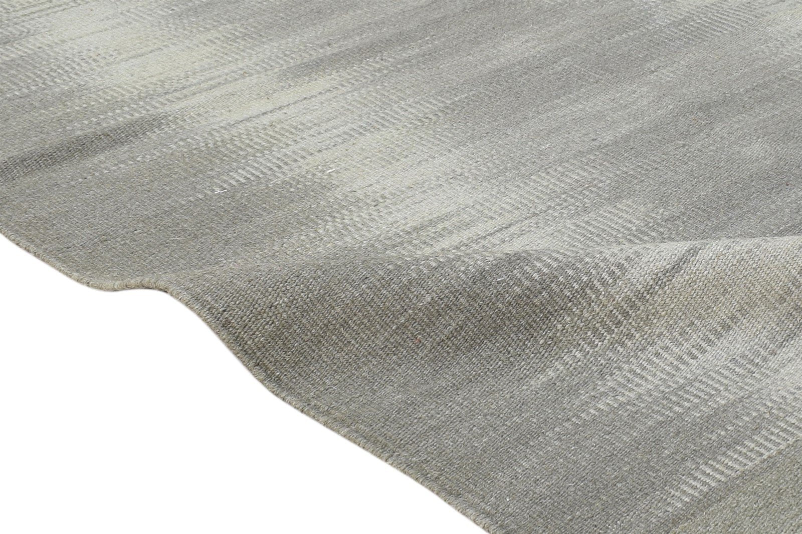 Wool Grey Rug 3' X 5' Modern Dhurrie American Abstract Small Carpet 7865169215637