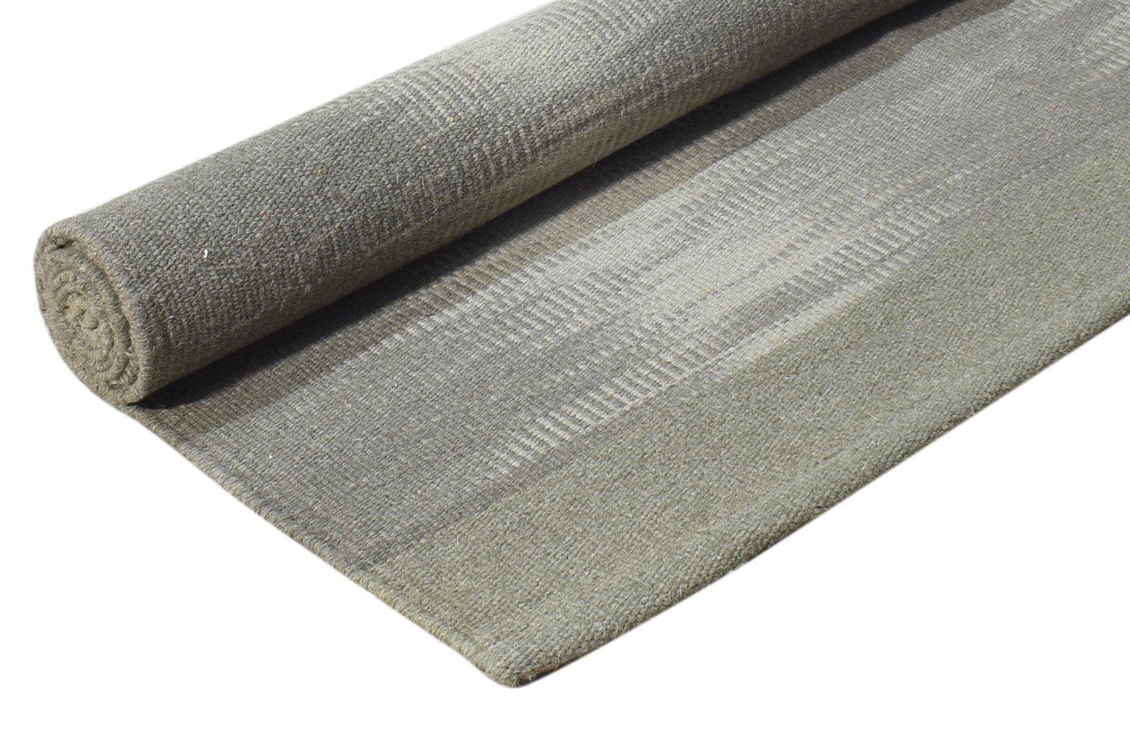 Wool Grey Rug 3' X 5' Modern Dhurrie American Abstract Small Carpet 7865169215637