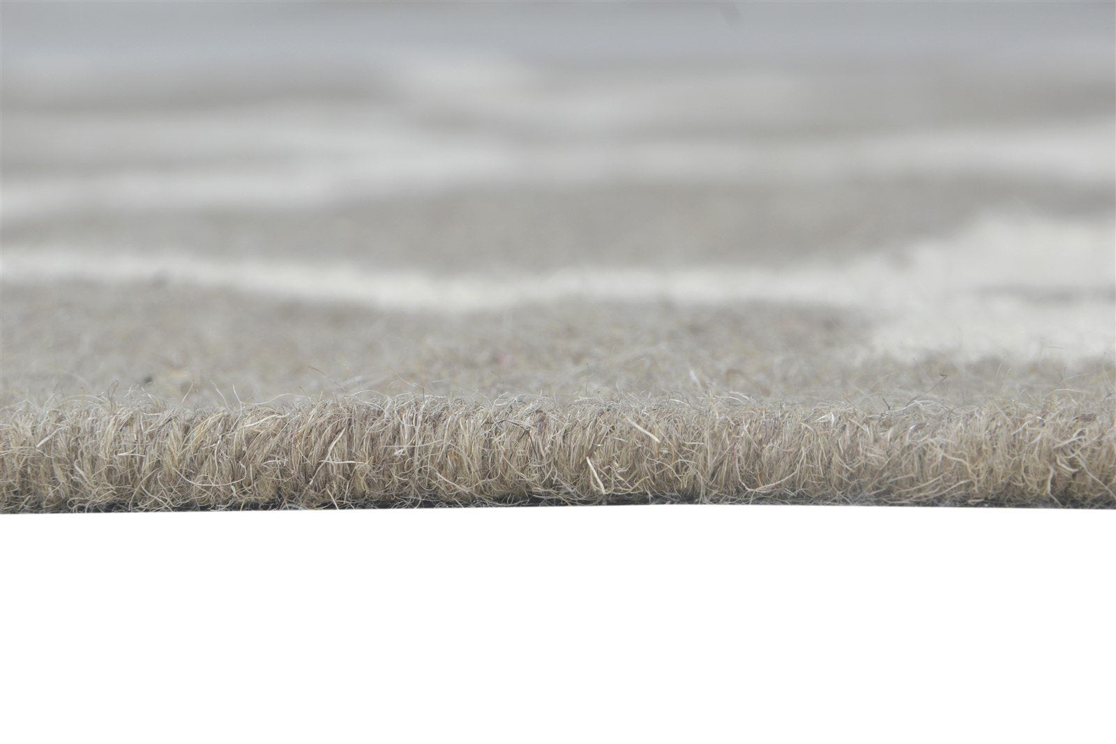 Wool Grey Rug 3' X 5' Modern Dhurrie Moroccan Scroll Tile Small Carpet 7865121636501