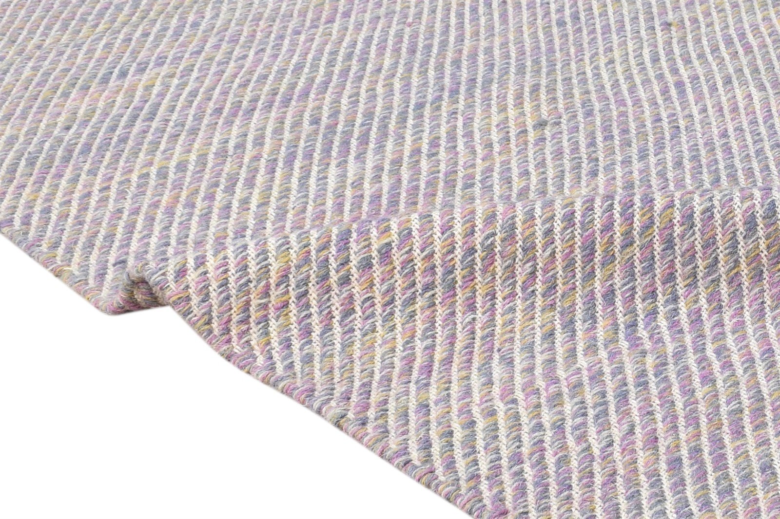 Wool Grey Rug 3' X 5' Modern Dhurrie Scandinavian Solid Small Carpet 7865169641621
