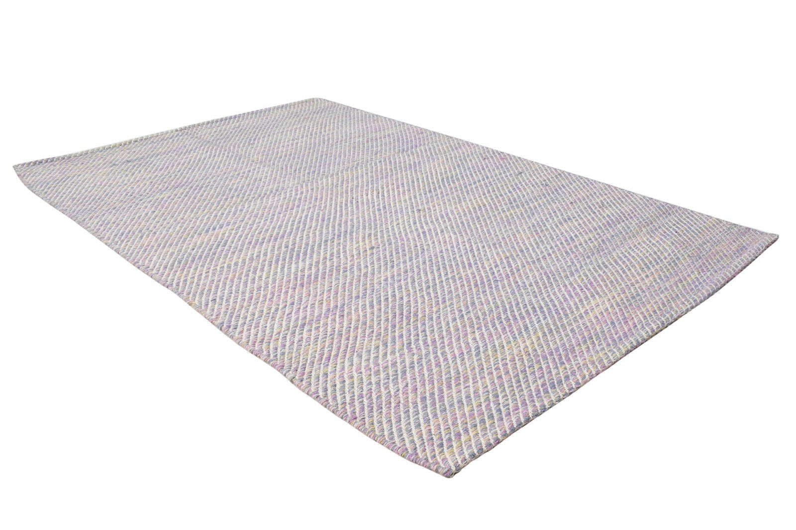 Wool Grey Rug 3' X 5' Modern Dhurrie Scandinavian Solid Small Carpet 7865169641621