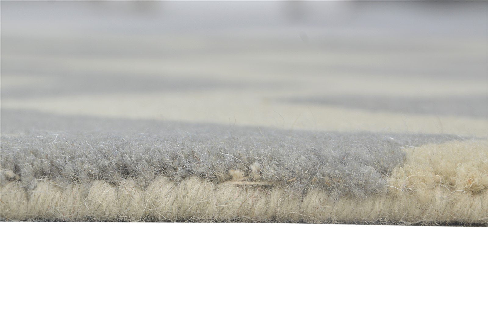 Wool Grey Rug 3' X 5' Modern Hand Tufted Scandinavian Chevron Room Size Carpet 7864305811605