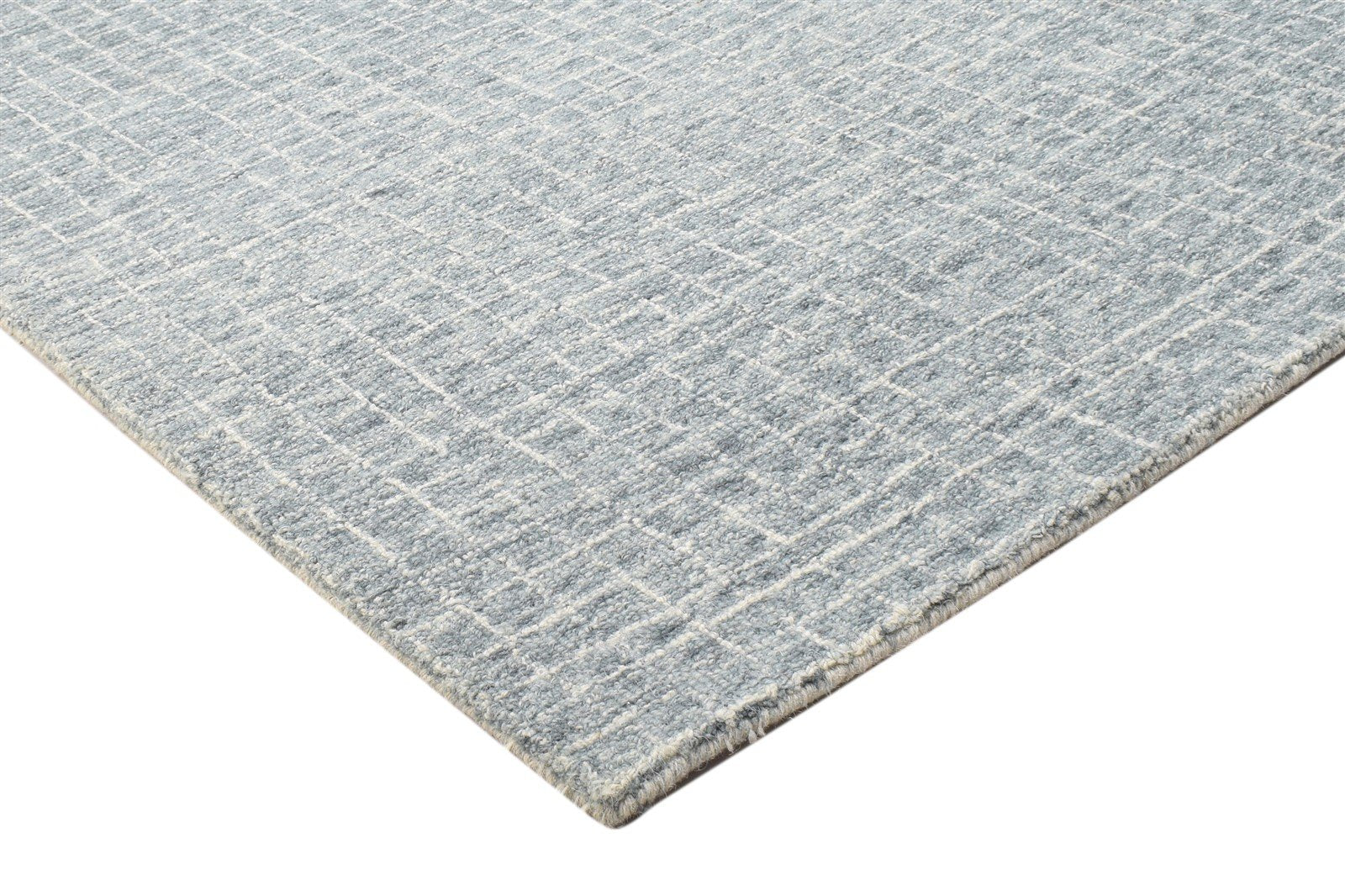 Wool Grey Rug 3' X 5' Modern Hand Tufted Scandinavian Geometric Room Size Carpet 7864142397589