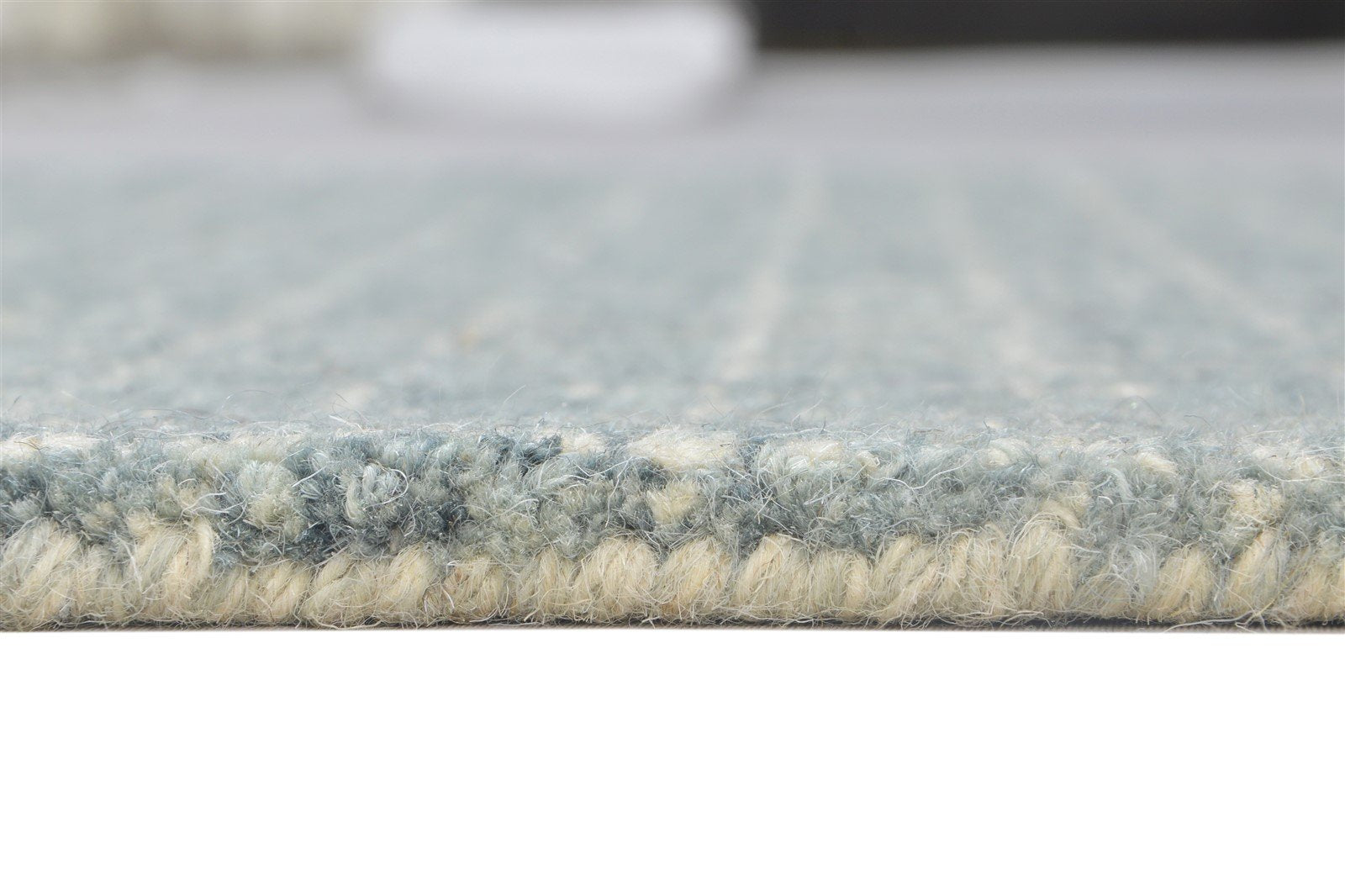 Wool Grey Rug 3' X 5' Modern Hand Tufted Scandinavian Geometric Room Size Carpet 7864142397589