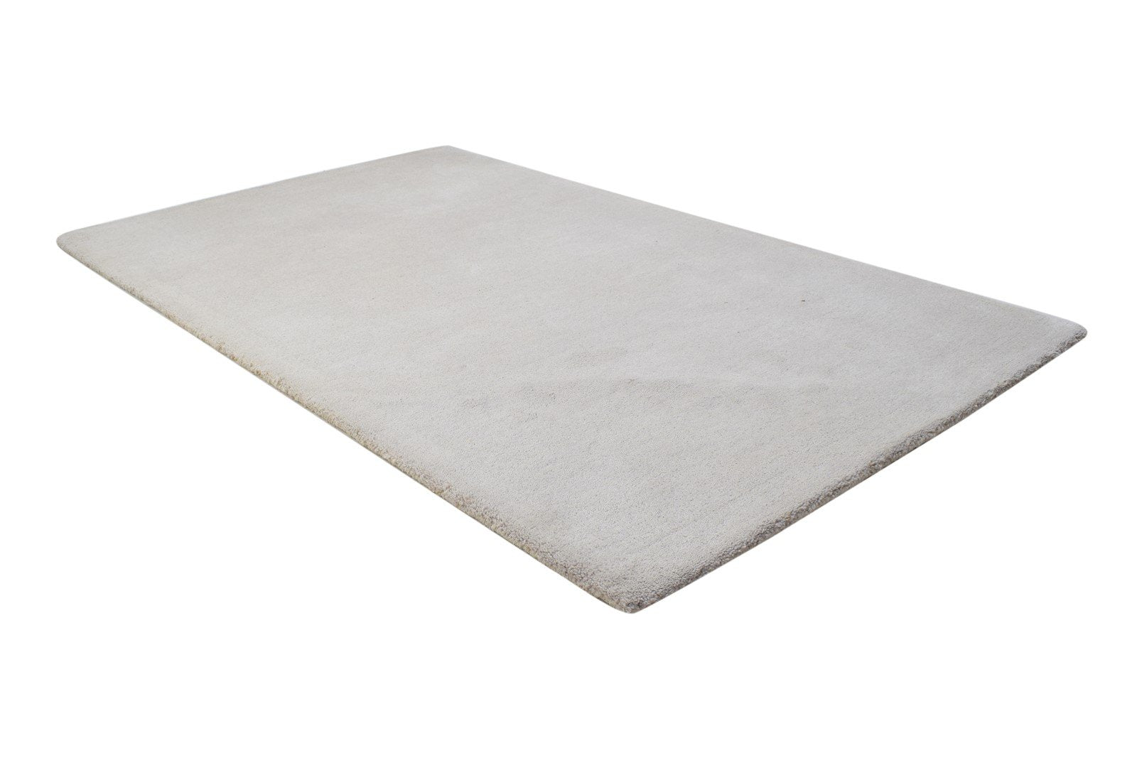 Wool Grey Rug 3' X 5' Modern Hand Tufted Scandinavian Solid Room Size Carpet 7864311021717
