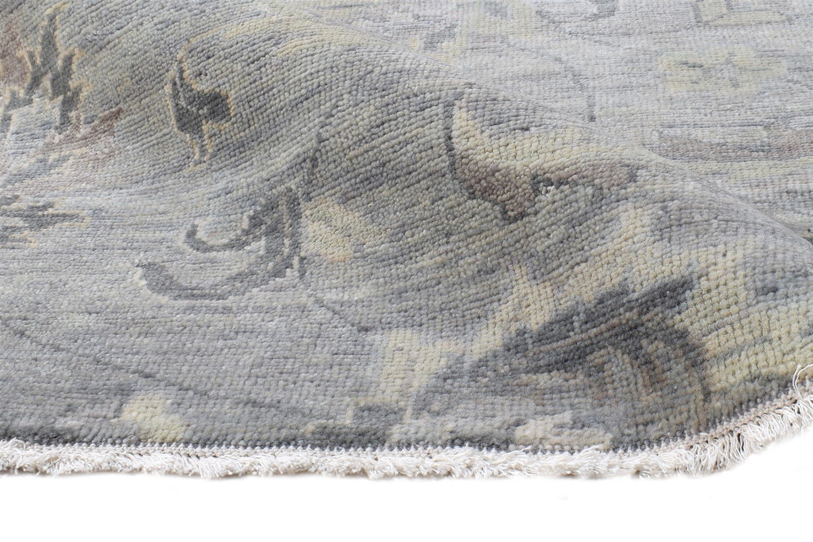 Charlene Wool Grey Rug 4' X 5' Persian Hand Knotted Oushak Oriental 7865145032853