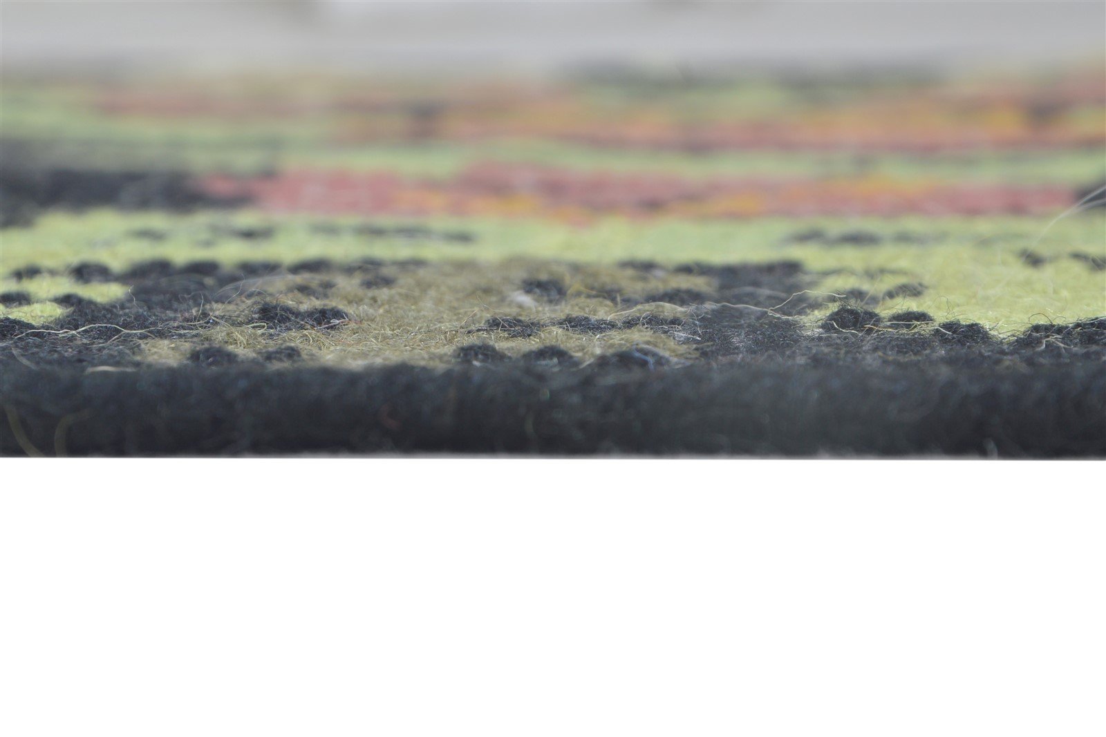 Wool Grey Rug 4' X 6' Modern Dhurrie French Floral Room Size Carpet 7864991711381