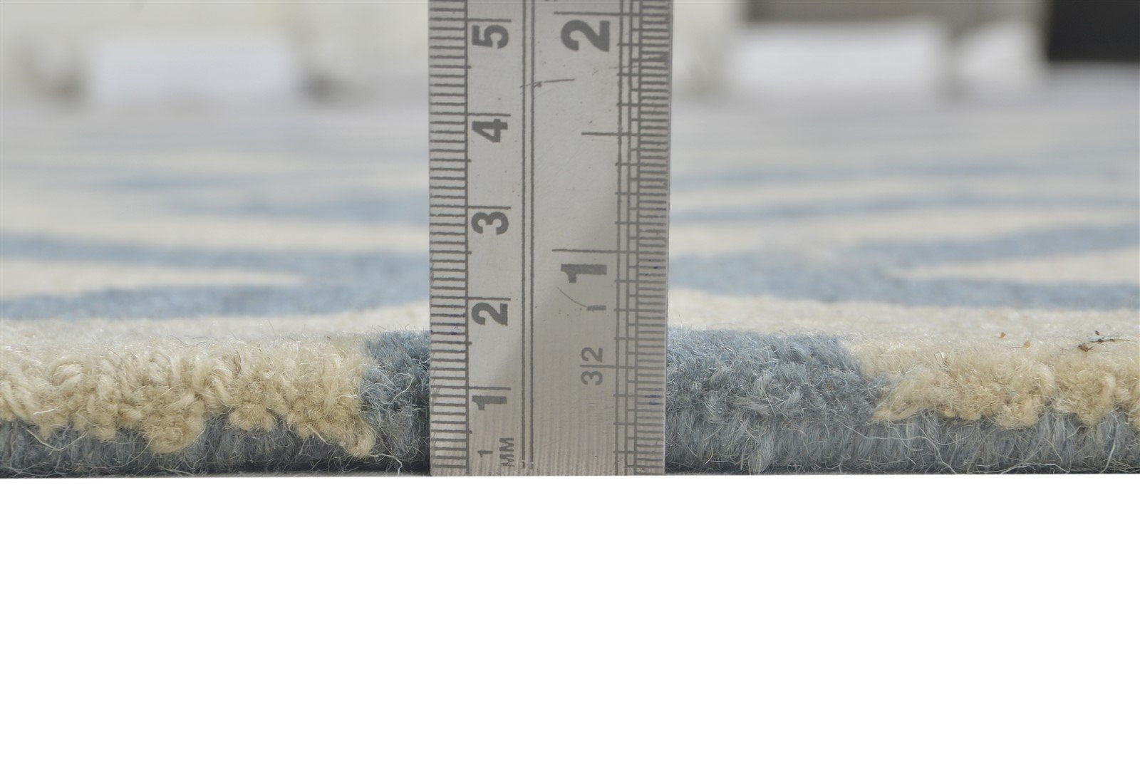 Wool Grey Rug 4' X 6' Modern Hand Tufted Scandinavian Geometric Room Size Carpet 7864308334741