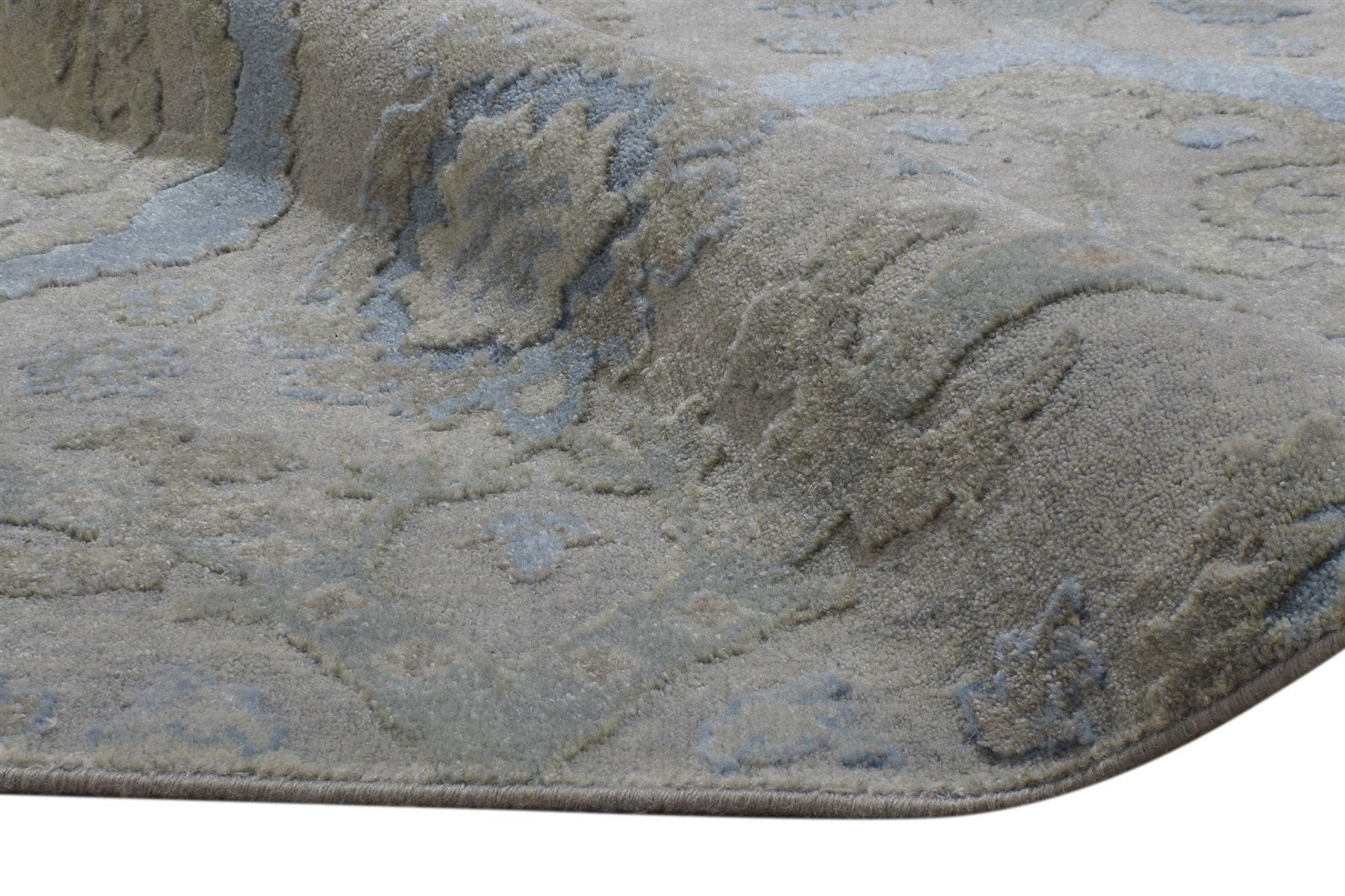 Wool Grey Rug 4' X 6' Persian Hand Knotted Oushak Oriental Room Size Carpet 7865120391317