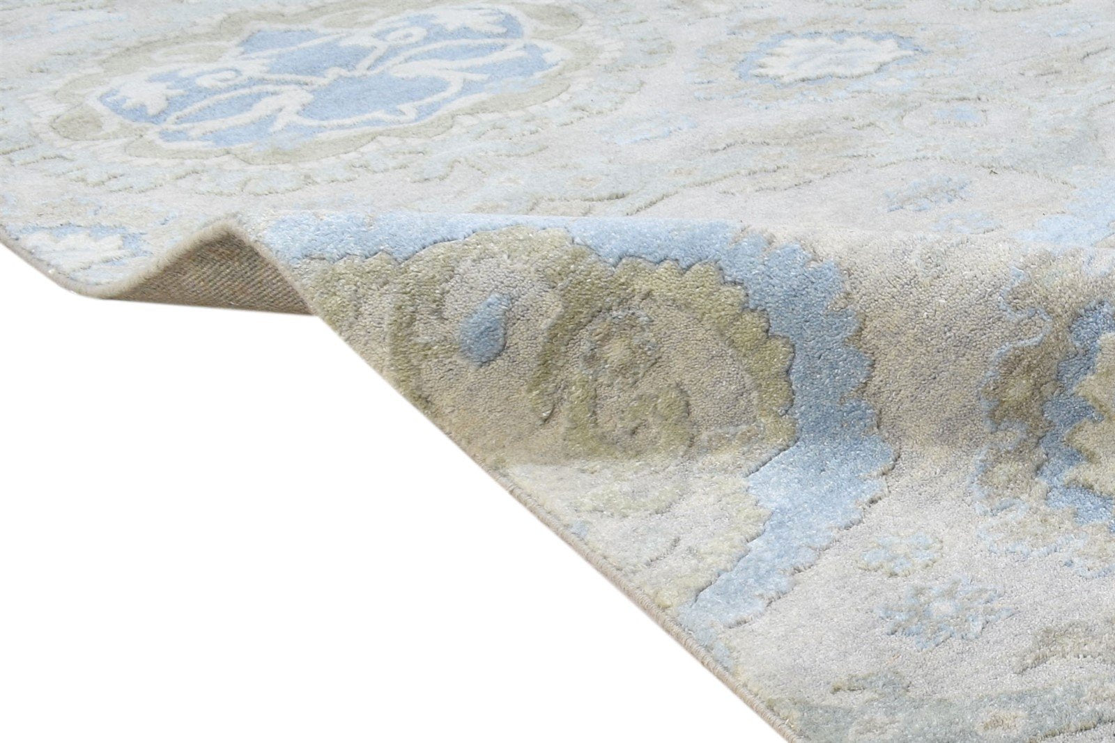 Wool Grey Rug 4' X 6' Persian Hand Knotted Oushak Oriental Room Size Carpet 7865120391317