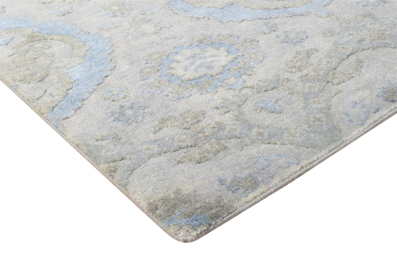 Wool Grey Rug 4' X 6' Persian Hand Knotted Oushak Oriental Room Size Carpet 7865120391317