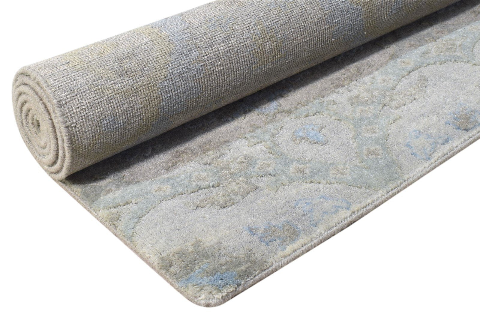 Wool Grey Rug 4' X 6' Persian Hand Knotted Oushak Oriental Room Size Carpet 7865120391317