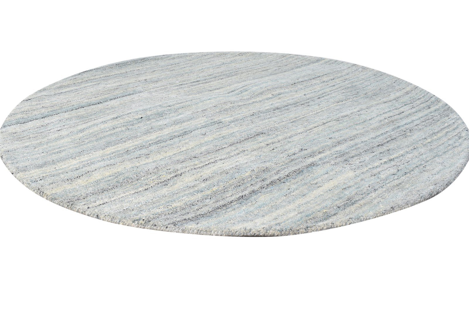 Wool Grey Rug 5' X 5' Modern Handloom Scandinavian Solid Room Size Carpet 7865140707477