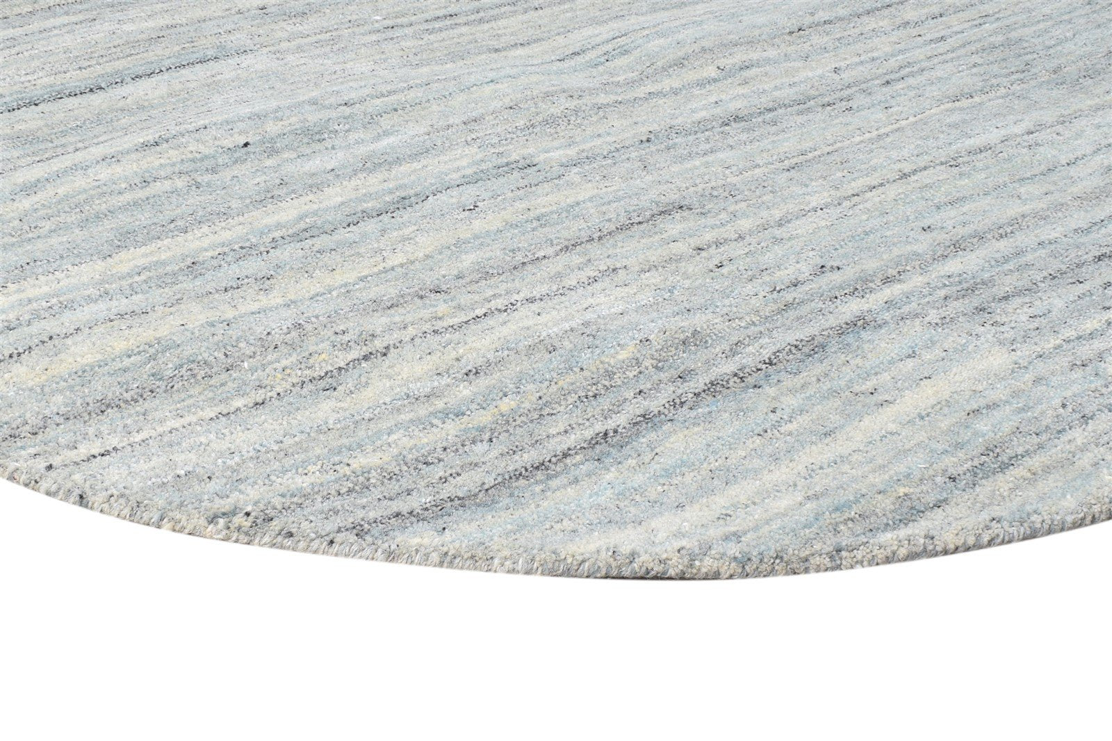 Wool Grey Rug 5' X 5' Modern Handloom Scandinavian Solid Room Size Carpet 7865140707477