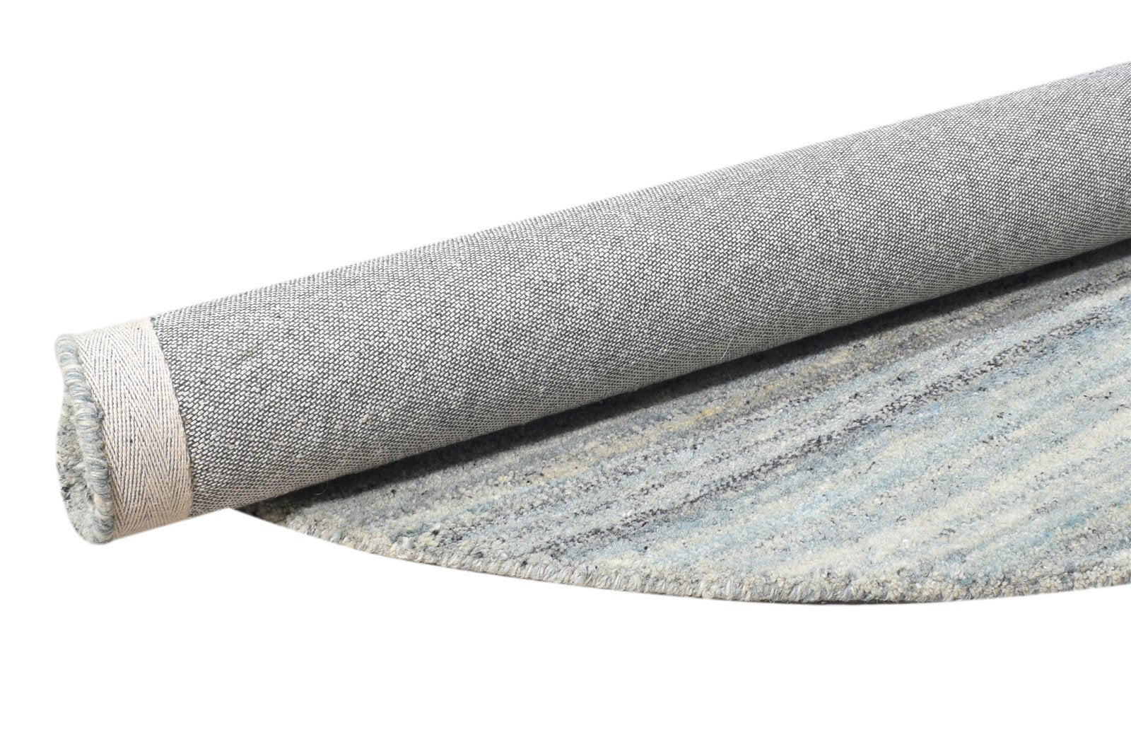 Wool Grey Rug 5' X 5' Modern Handloom Scandinavian Solid Room Size Carpet 7865140707477